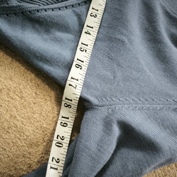 Laundry By Shelli Segal V-Neck Collared Rib Cutout Preppy Sweater M - Picture 5 of 8